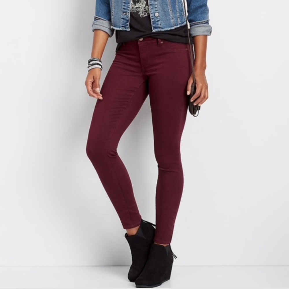 AE Maroon Jeggings